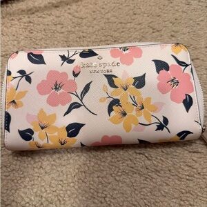 Kate Spade Floral Wallet - Pink, Yellow, and Black